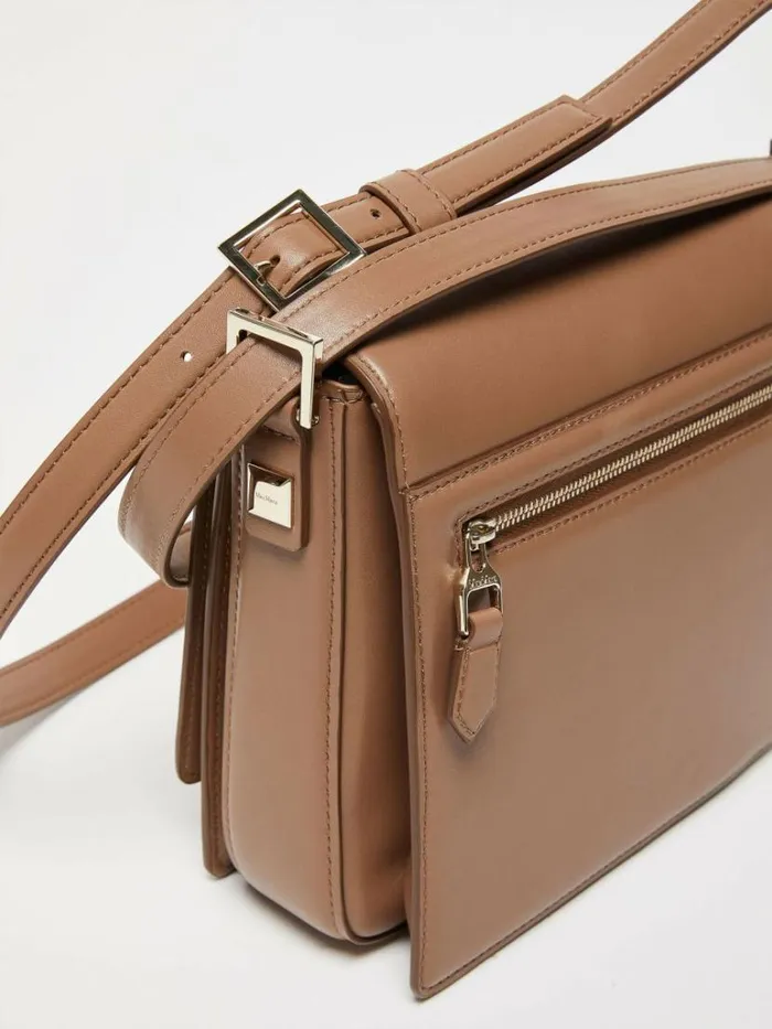 Women Max Mara MM Bag Medium Leather MM Bag Hazelnut Brown