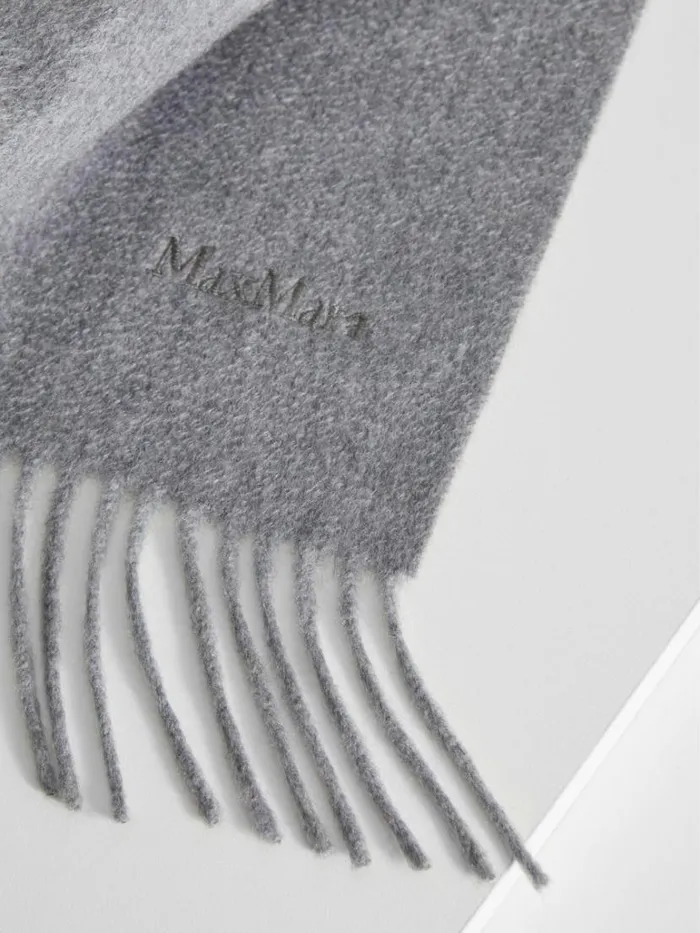 Women Max Mara Scarves And Foulards Cashmere Stole With Embroidery Light Grey