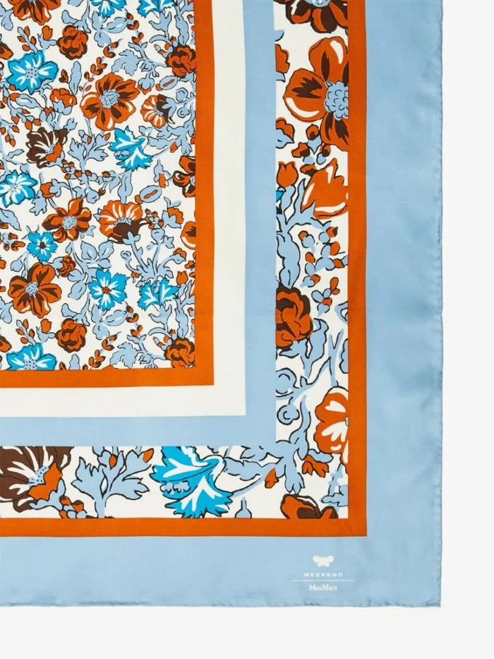 Women Max Mara Scarves And Foulards Silk Twill Shawl Orange