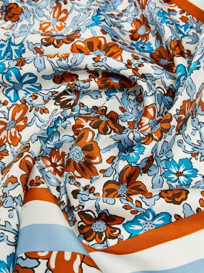 Women Max Mara Scarves And Foulards Silk Twill Shawl Orange