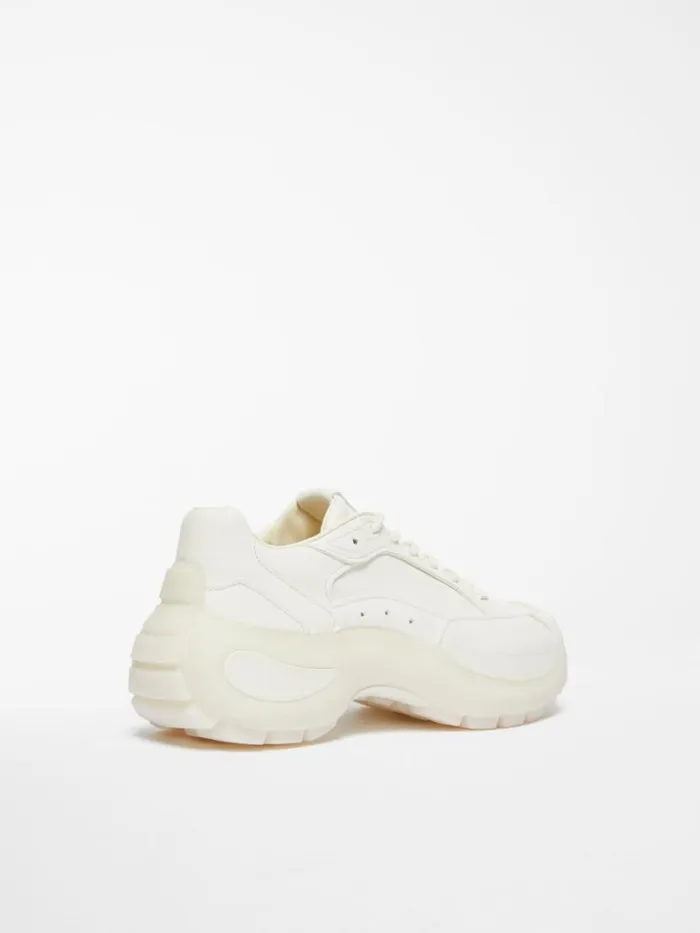 Women Max Mara Sneakers Chunkysole Leather Sneakers White