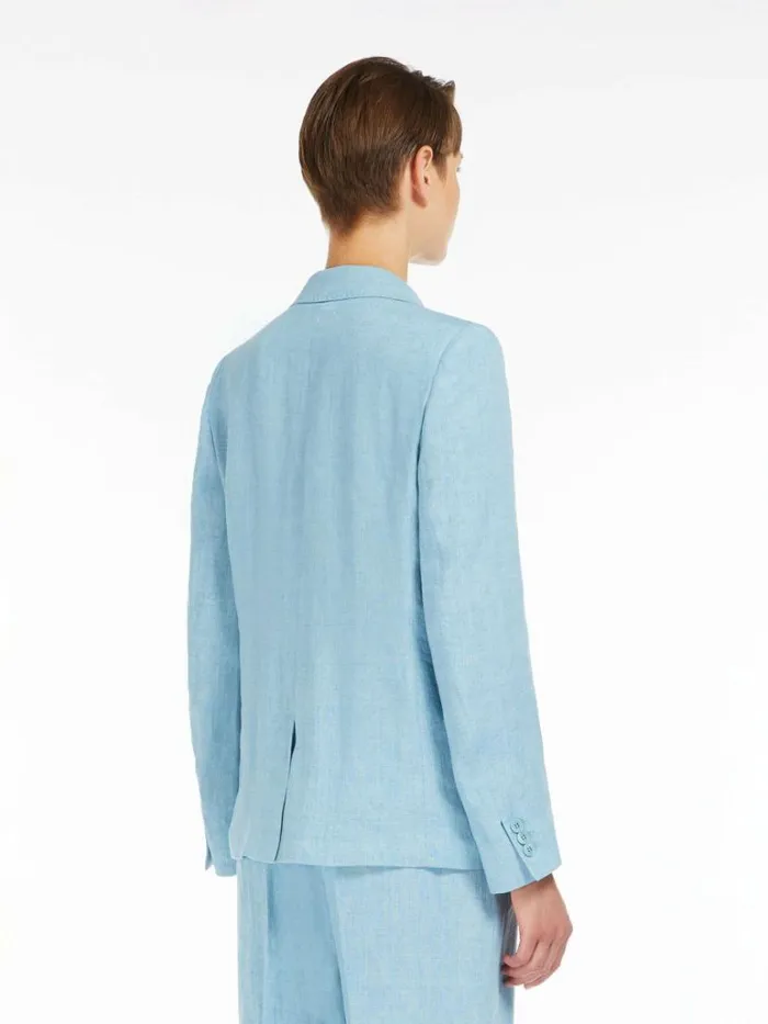 Women Max Mara Suit Linen Canvas Blazer Water