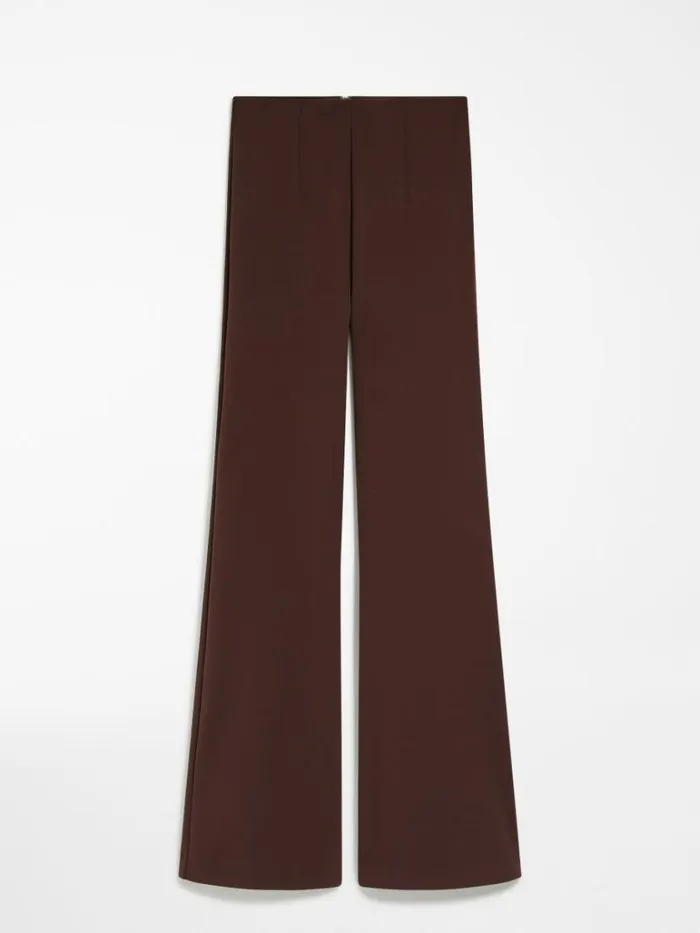 Women Max Mara Suit Scuba Jersey Trousers Dark Bown