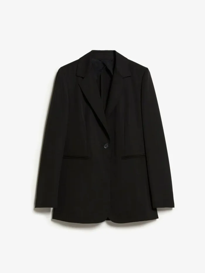Women Max Mara Suit Wool And Mohair Semifitted Blazer Black