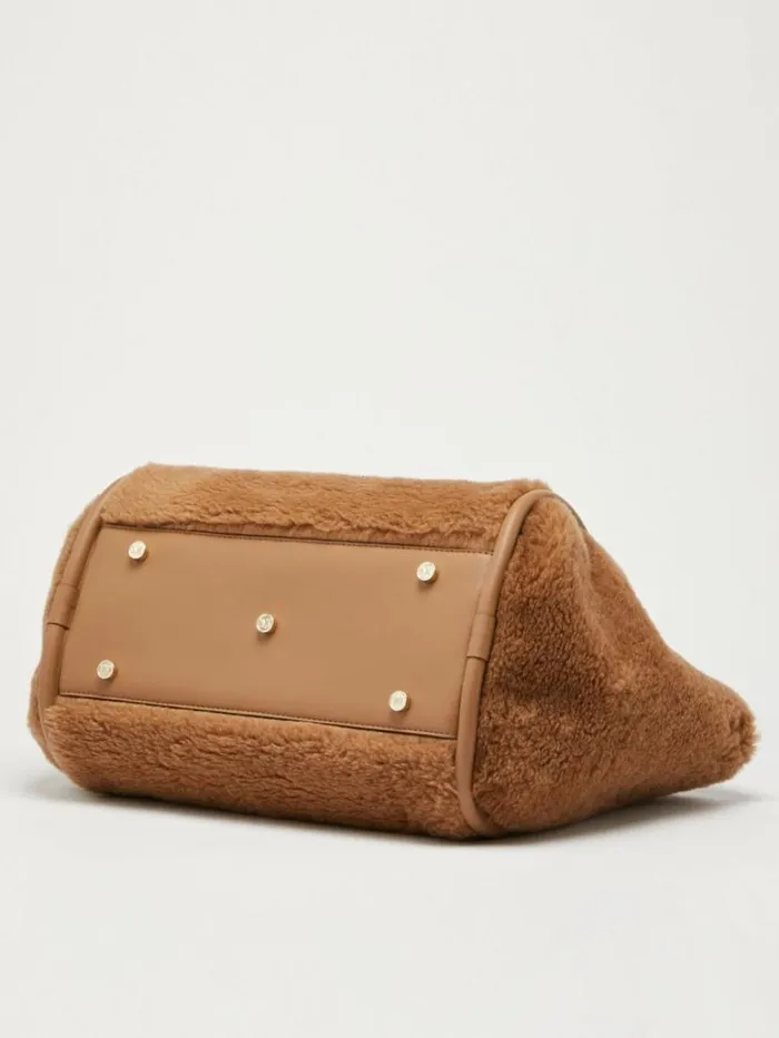 Women Max Mara Teddy Bag Medium Teddy Fabric Bag Camel