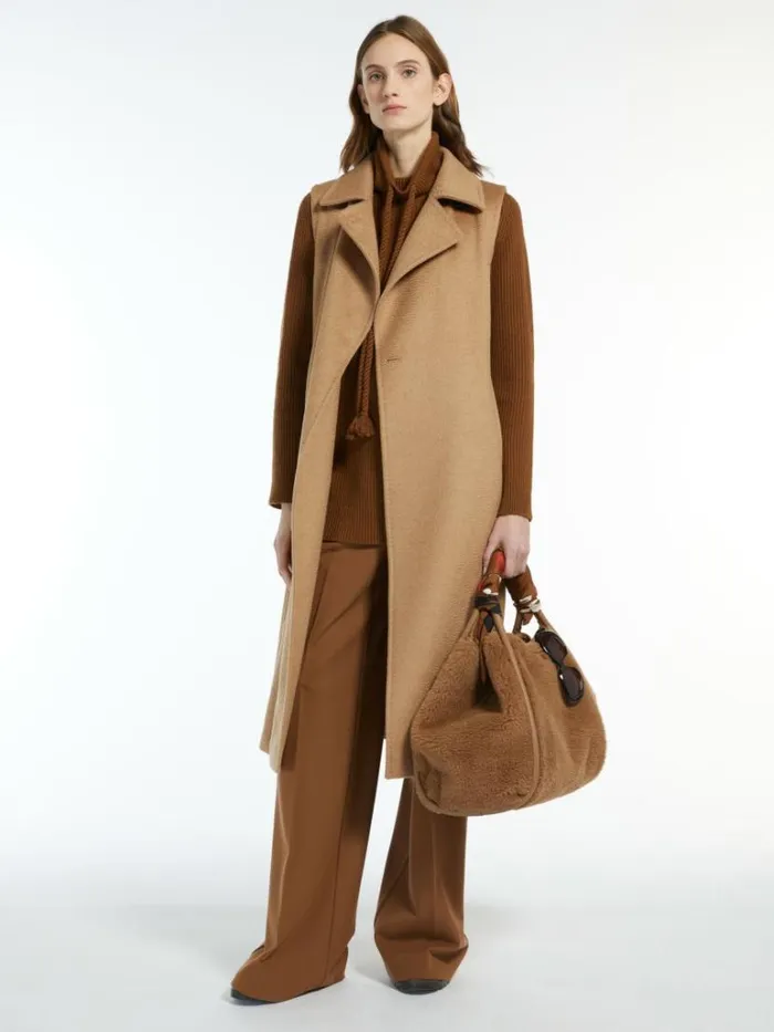 Women Max Mara Teddy Bag Medium Teddy Fabric Bag Camel