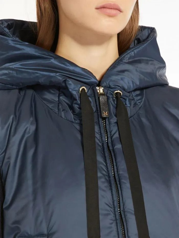 Women Max Mara The Cube 8211 Cameluxe Waterresistant Technical Canvas Gilet Navy