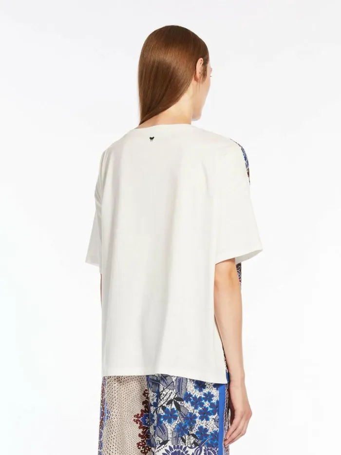 Women Max Mara Tops And Tshirts Jersey And Crepe Tshirt Cornflower Blue