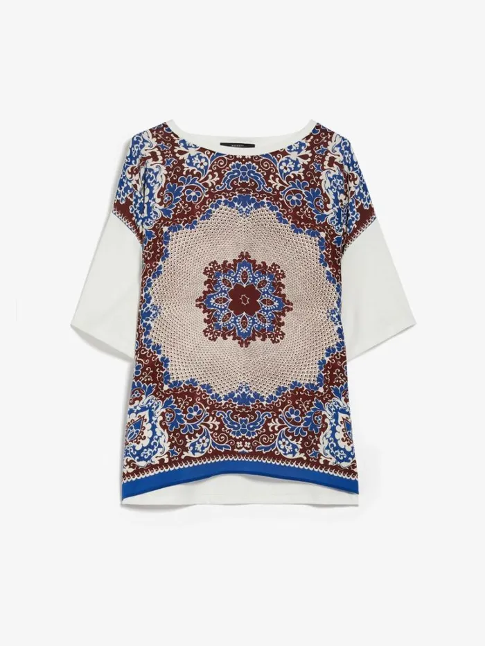 Women Max Mara Tops And Tshirts Jersey And Crepe Tshirt Cornflower Blue