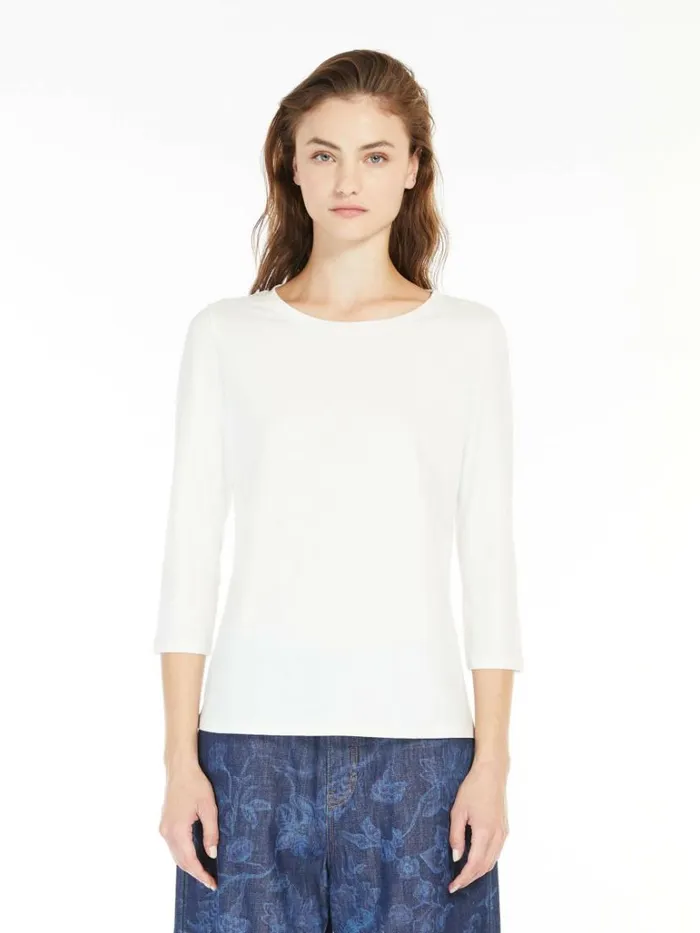 Women Max Mara Tops And Tshirts Organic Cotton Tshirt White