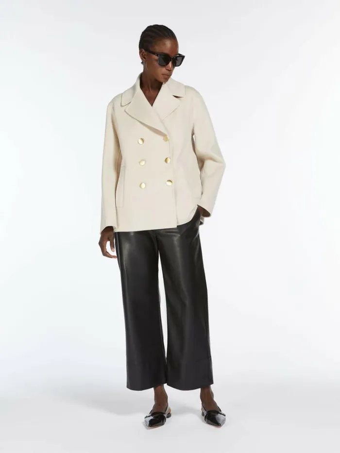 Women Max Mara Trousers And Jeans Coated Fabric Slim Trousers Black