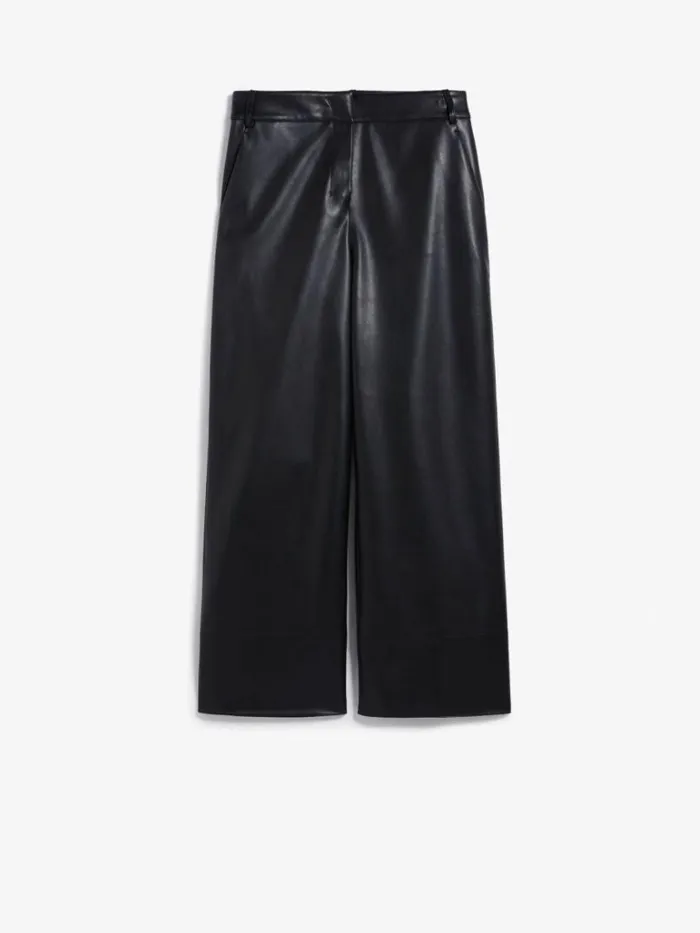 Women Max Mara Trousers And Jeans Coated Fabric Slim Trousers Black