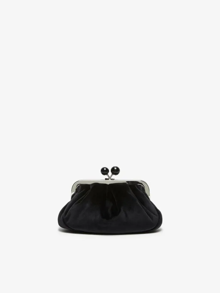 Women Max Mara Weekend Bag Small Velvet Pasticcino Bag Black