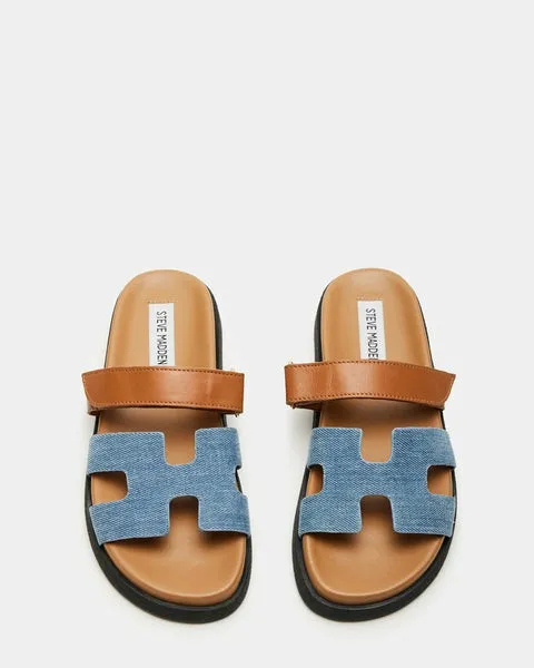 Women MAYVEN DENIM MULTI Denim Multi Steve Madden Sandals Women MAYVEN DENIM MULTI Denim Multi Steve Madden Sandals