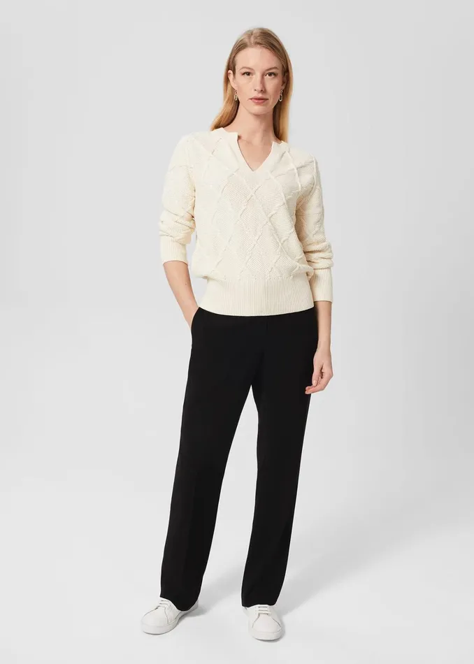 Women Mel Straight Trousers Black Hobbs Suits and CoOrds