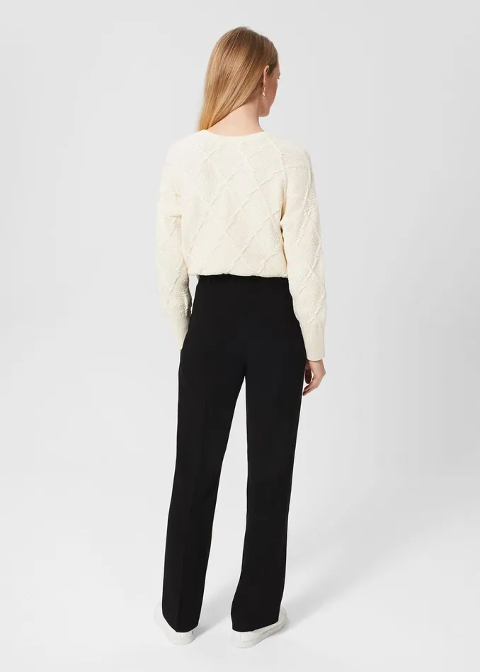 Women Mel Straight Trousers Black Hobbs Suits and CoOrds