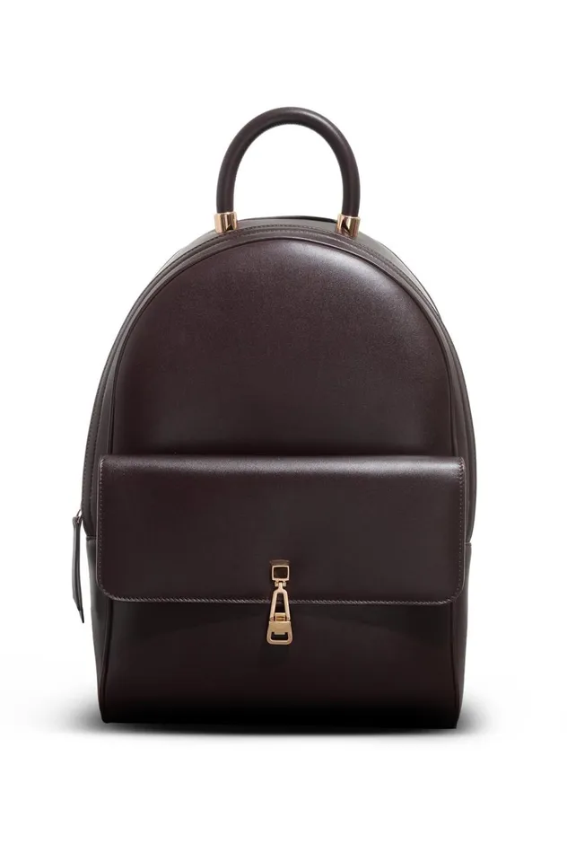 WomenMen Backpacks Gabriela Hearst Billie Backpack In Bordeaux Nappa Leather