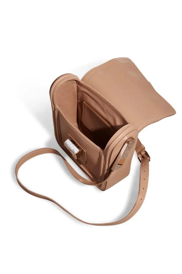WomenMen Crossbody Bags Gabriela Hearst Marvelle Crossbody Bag In Nude Nappa Leather