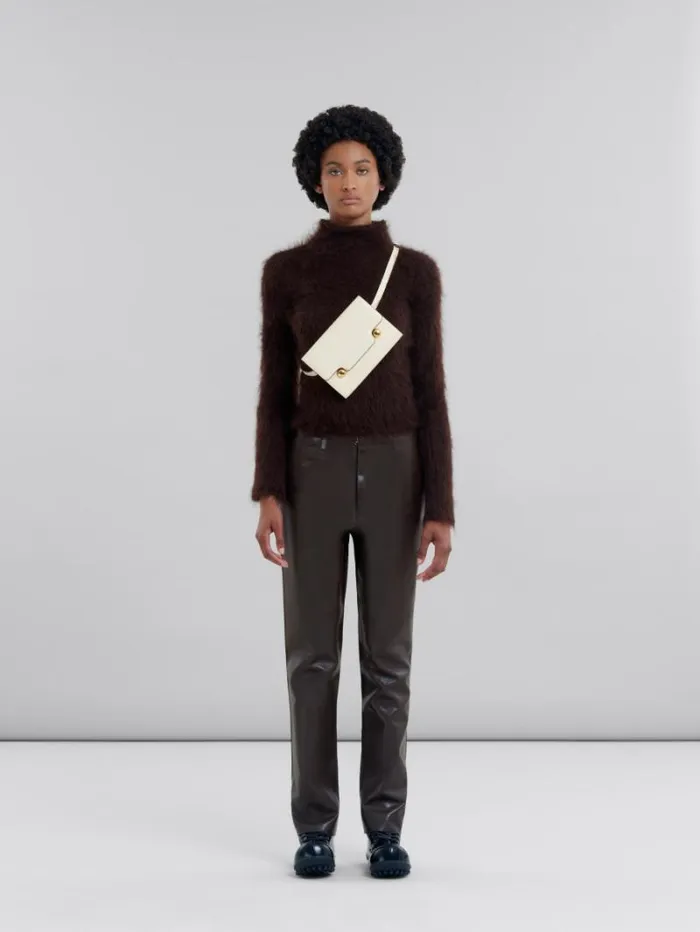 WomenMen Marni Trunkaroo Bag Cream Leather Trunkaroo Bum Bag