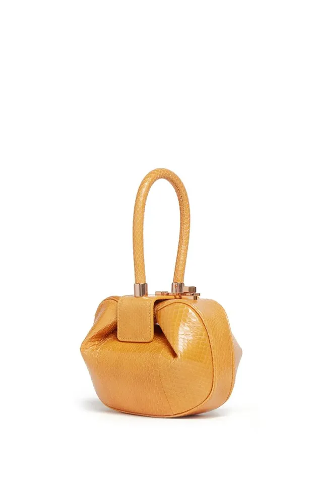 WomenMen Mini Bags Gabriela Hearst Demi Bag In Saffron Snakeskin