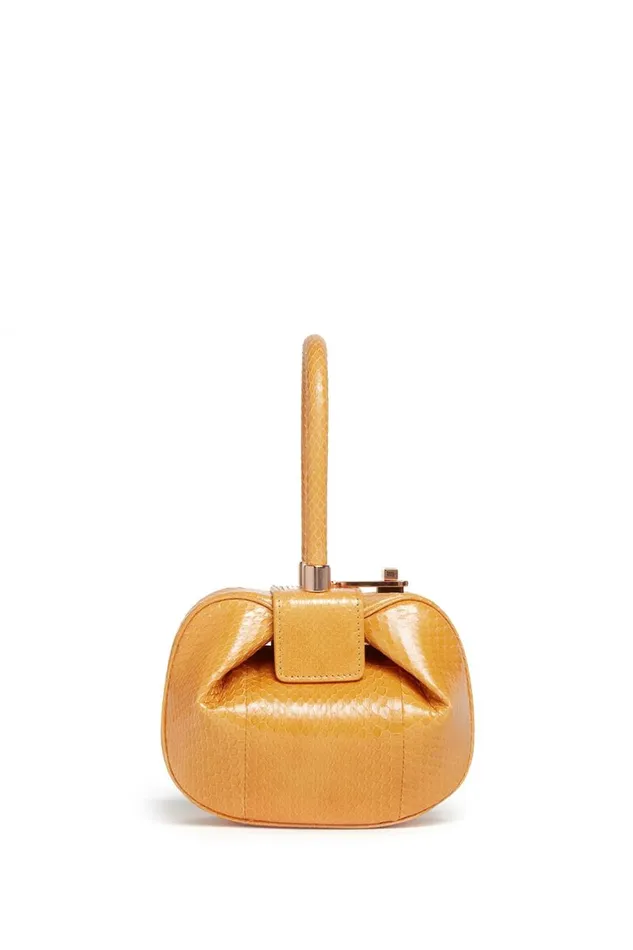 WomenMen Mini Bags Gabriela Hearst Demi Bag In Saffron Snakeskin