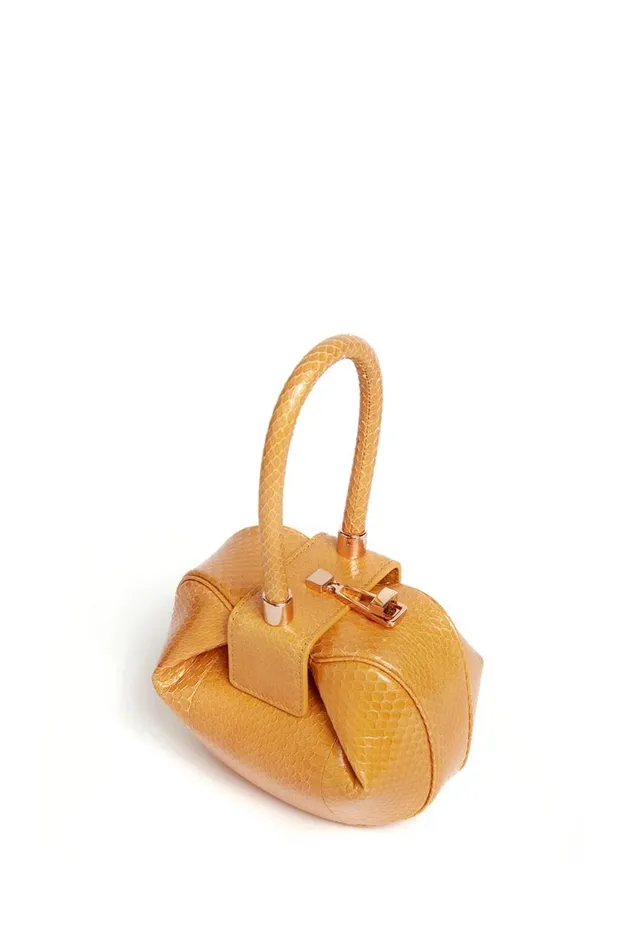 WomenMen Mini Bags Gabriela Hearst Demi Bag In Saffron Snakeskin