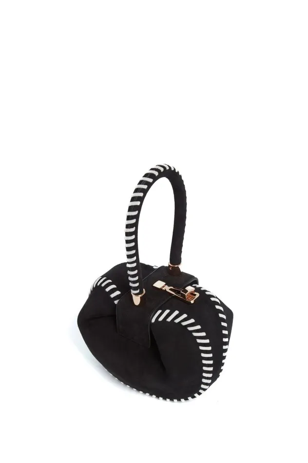 WomenMen Mini Bags Gabriela Hearst Whipstitch Demi Bag In Black Suede