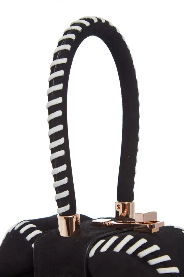 WomenMen Mini Bags Gabriela Hearst Whipstitch Demi Bag In Black Suede