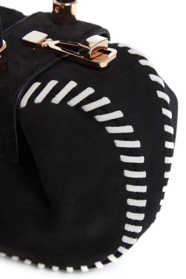 WomenMen Mini Bags Gabriela Hearst Whipstitch Demi Bag In Black Suede