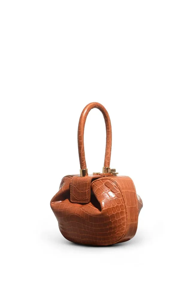 WomenMen Top Handles Gabriela Hearst Demi Bag In Cognac Crocodile Leather