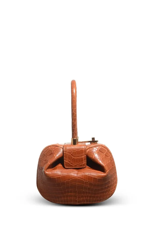 WomenMen Top Handles Gabriela Hearst Demi Bag In Cognac Crocodile Leather