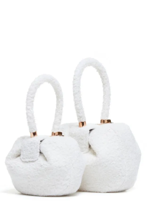 WomenMen Top Handles Gabriela Hearst Demi Bag In Ivory Cashmere Boucle