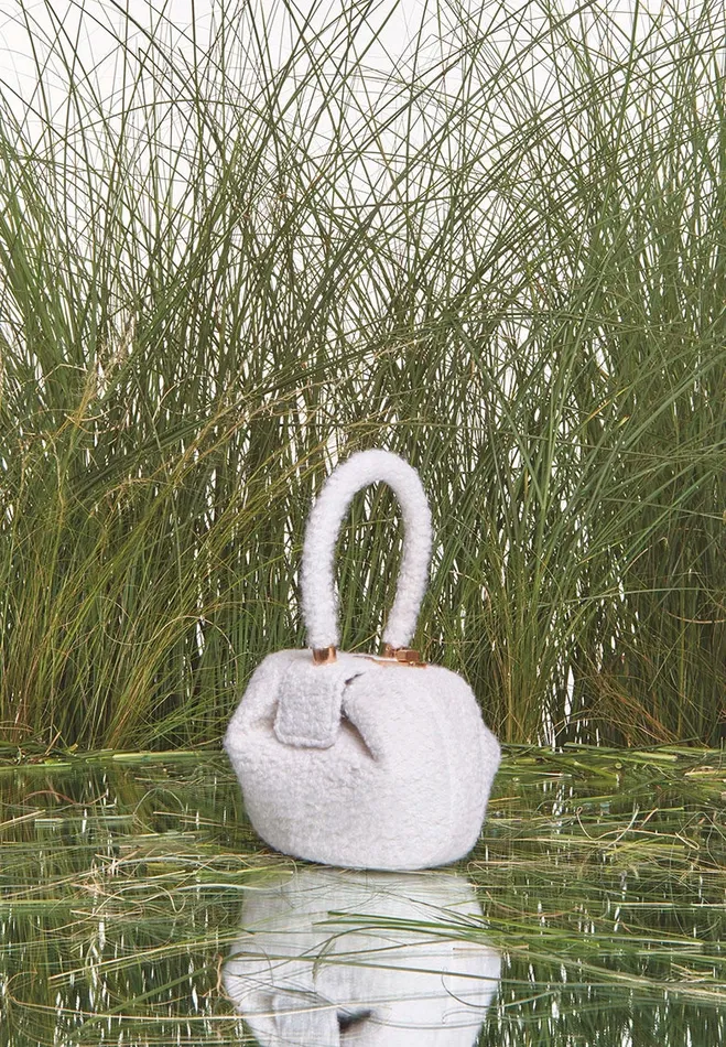 WomenMen Top Handles Gabriela Hearst Demi Bag In Ivory Cashmere Boucle