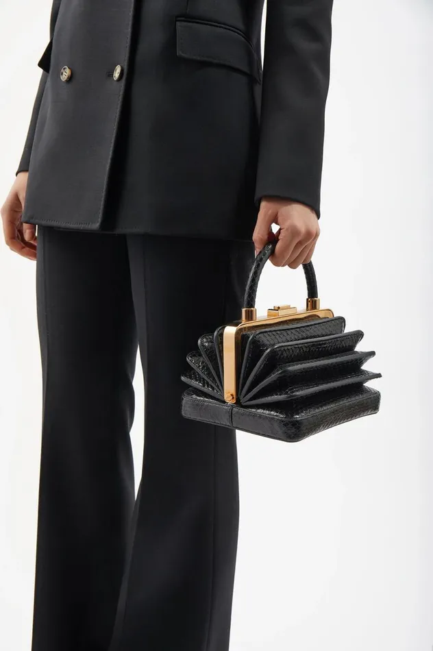 WomenMen Top Handles Gabriela Hearst Diana Bag In Cognac Yellow and Black Nappa Leather
