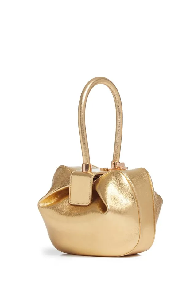 WomenMen Top Handles Gabriela Hearst Nina Bag In Gold Metallic Nappa Leather