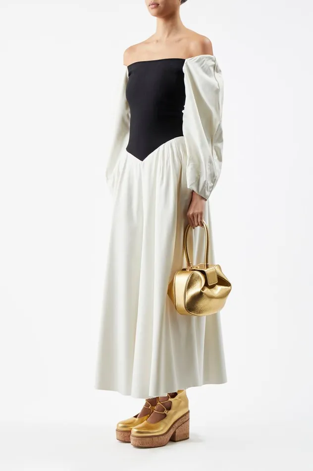 WomenMen Top Handles Gabriela Hearst Nina Bag In Gold Metallic Nappa Leather