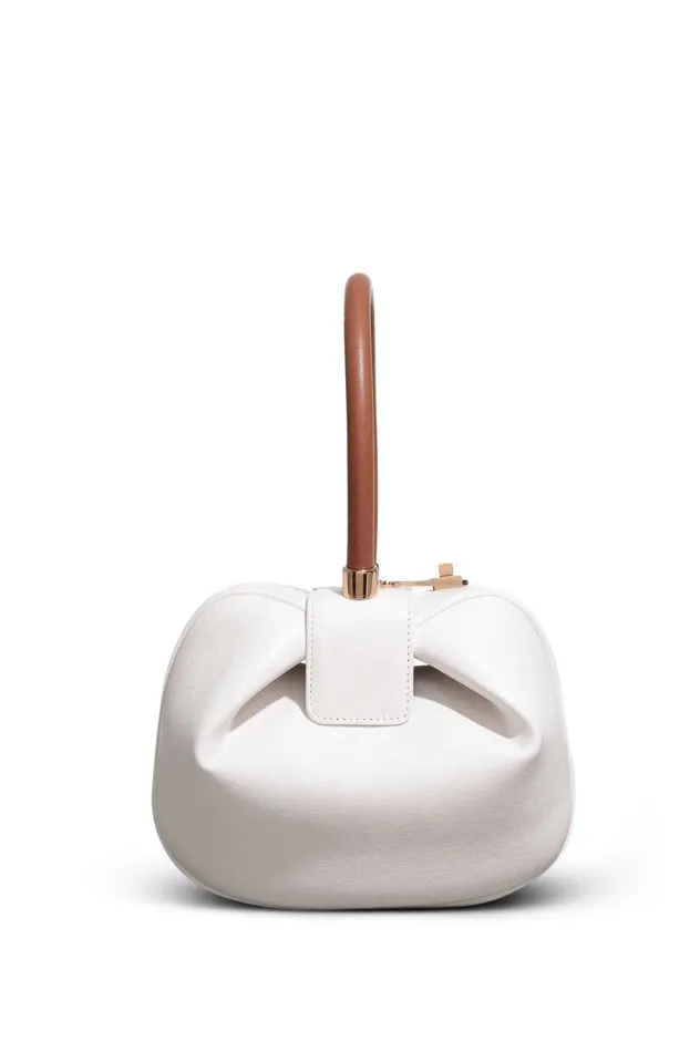 WomenMen Top Handles Gabriela Hearst Nina Bag In Ivory and Cognac Nappa Leather