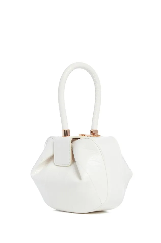 WomenMen Top Handles Gabriela Hearst Nina Bag In Ivory Snakeskin