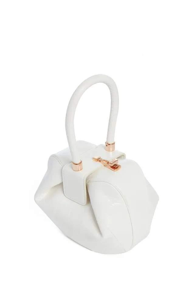 WomenMen Top Handles Gabriela Hearst Nina Bag In Ivory Snakeskin