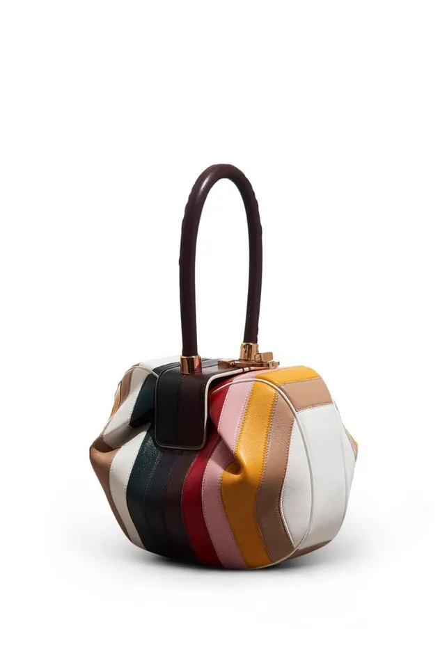 WomenMen Top Handles Gabriela Hearst Nina Bag In Multi Stripes Nappa Leather