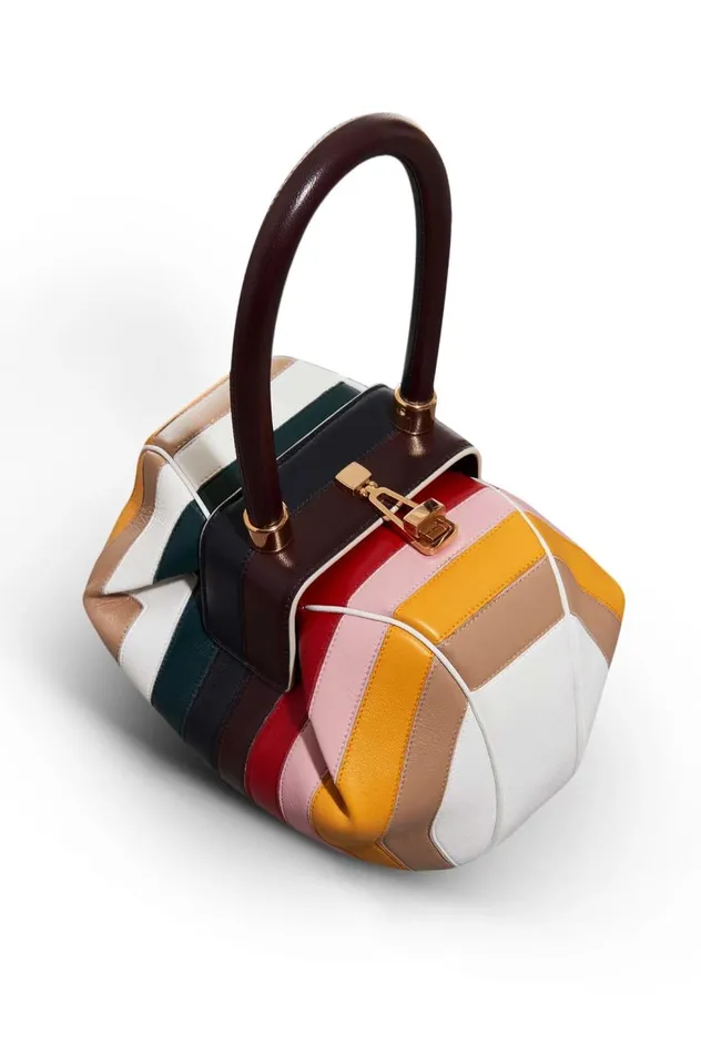 WomenMen Top Handles Gabriela Hearst Nina Bag In Multi Stripes Nappa Leather