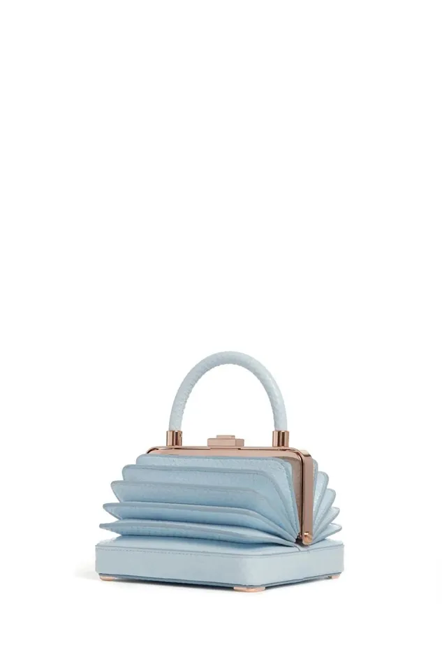 WomenMen Top Handles Gabriela Hearst Small Diana Bag In Light Blue Snakeskin