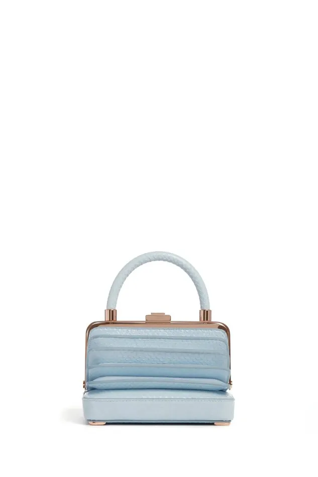 WomenMen Top Handles Gabriela Hearst Small Diana Bag In Light Blue Snakeskin