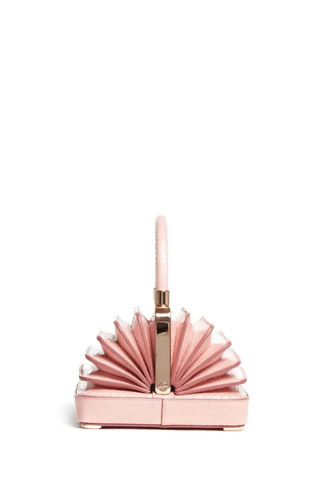 WomenMen Top Handles Gabriela Hearst Small Diana Bag In Pink Snakeskin