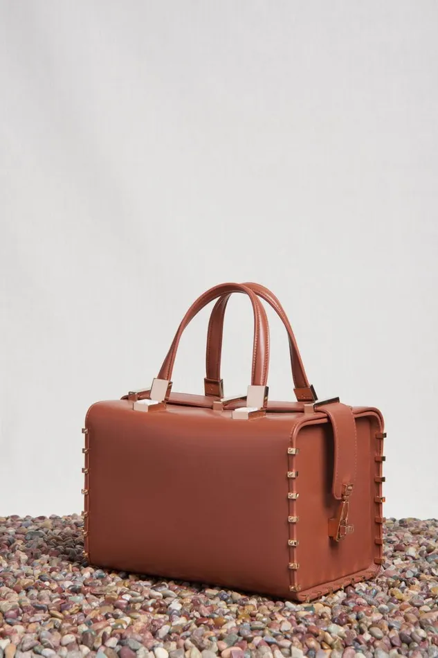 WomenMen Top Handles Gabriela Hearst Wabi Bag In Cognac Nappa Leather