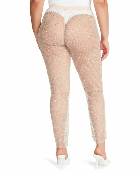 Women MESH RHINESTONE PANTS IVORY Ivory Steve Madden Bottoms Women MESH RHINESTONE PANTS IVORY Ivory Steve Madden Bottoms