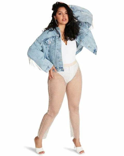 Women MESH RHINESTONE PANTS IVORY Ivory Steve Madden Bottoms Women MESH RHINESTONE PANTS IVORY Ivory Steve Madden Bottoms