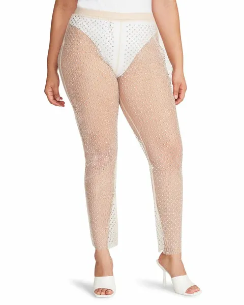 Women MESH RHINESTONE PANTS IVORY Ivory Steve Madden Bottoms Women MESH RHINESTONE PANTS IVORY Ivory Steve Madden Bottoms