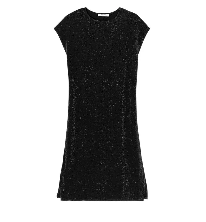 Women MidLength Glitzy Dress 8211 Black Promod Dresses