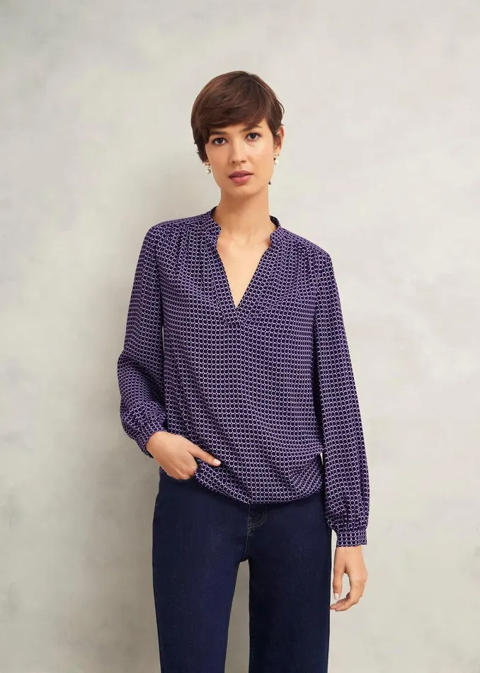 Women Mila Blouse Purple Multi Hobbs Tops